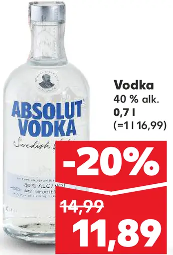 Absolut vodka 40 %