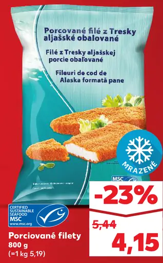 MSC Porcované filety z tresky