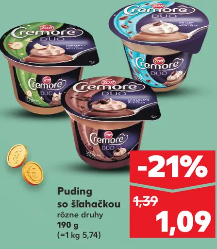 Yoplait Puding so šľahačkou rôzne druhy