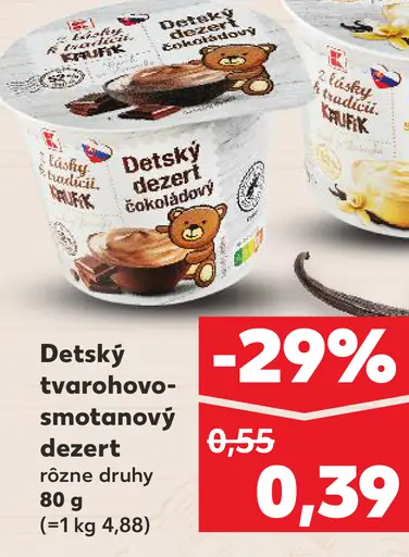 K-Classic Detský tvarohovo-smotanový dezert
