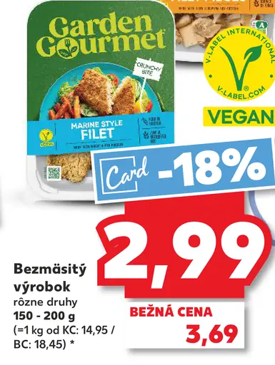 Garden Gourmet filet pieces vegánske