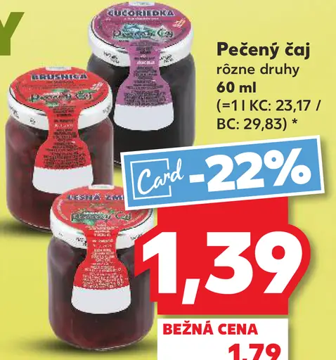 Pečený čaj rôzne druhy