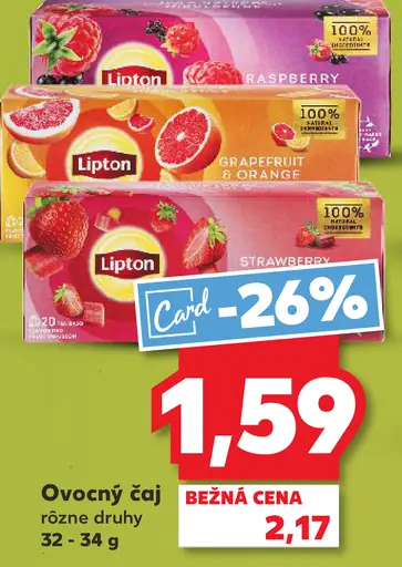 Lipton Ovocný čaj rôzne druhy