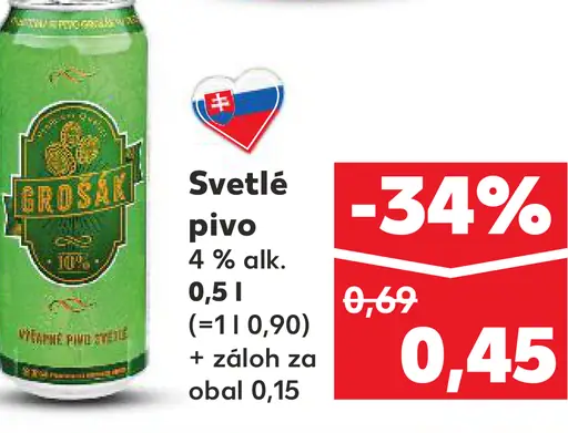 Svetlé pivo plechovka