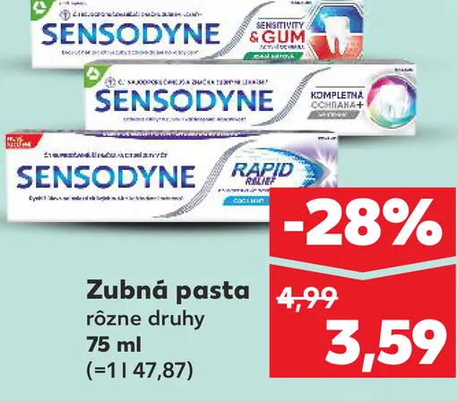 Sensodyne zubná pasta