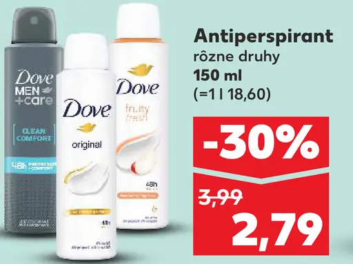Dove antiperspirant