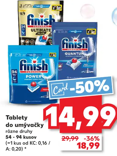 Finish Tablety do umývačky riadu