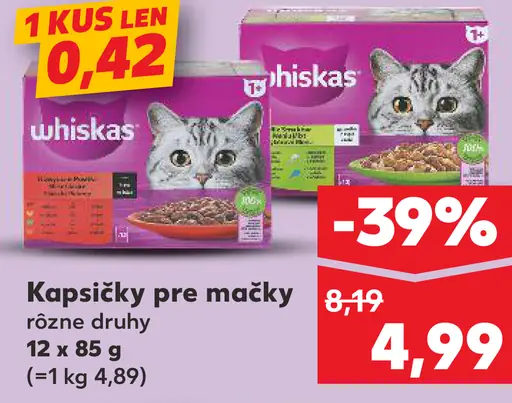 Whiskas Kapsičky pre mačky