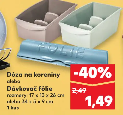 Dóza na koreniny alebo Dávkovač fólie
