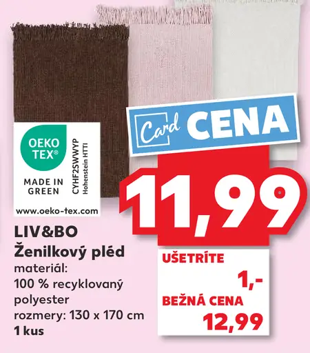 LIV&BO Ženilkový pléd