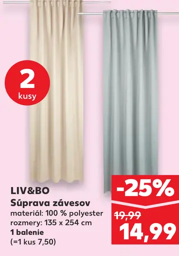 LIV&BO Šúrava závesov