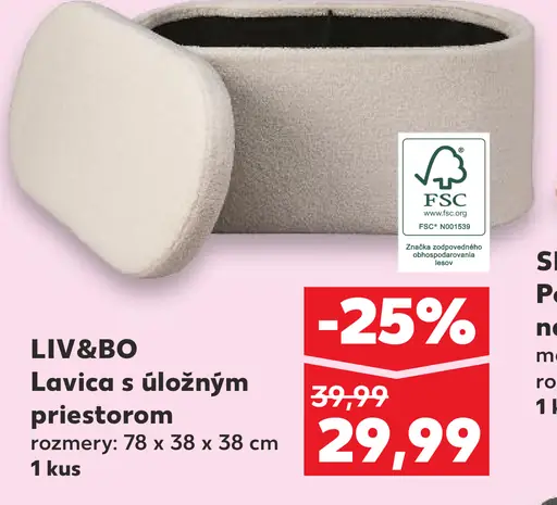 Liv&Bo Lavica s úložným priestorom