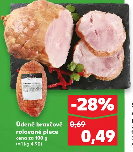 Údené bravčové rolované plece