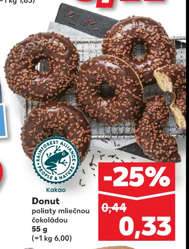 Donut poliaty mliečnou čokoládou