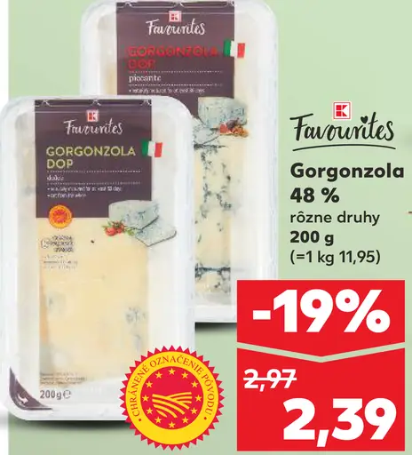 Favorites Gorgonzola DOP 48% rôzne druhy