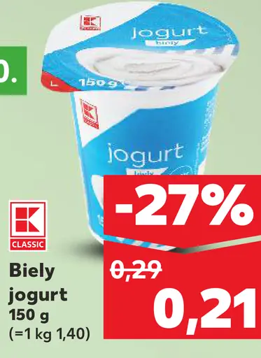 K-Classic Biely jogurt