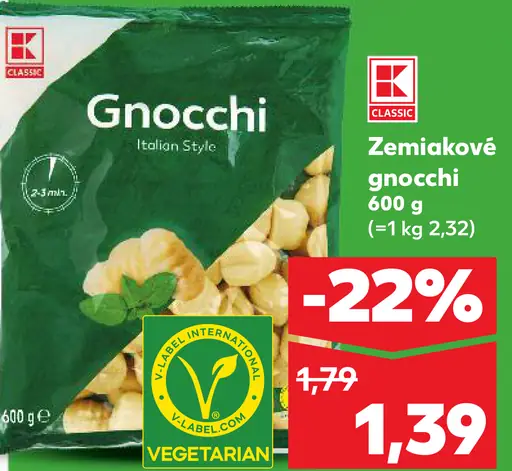 K-Classic Zemiakové gnocchi