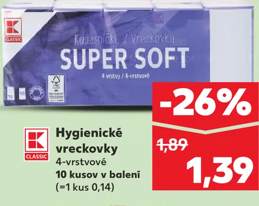 K-Classic Hygienické vreckovky