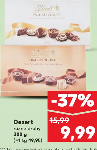Lind Lindt Pralin deserty