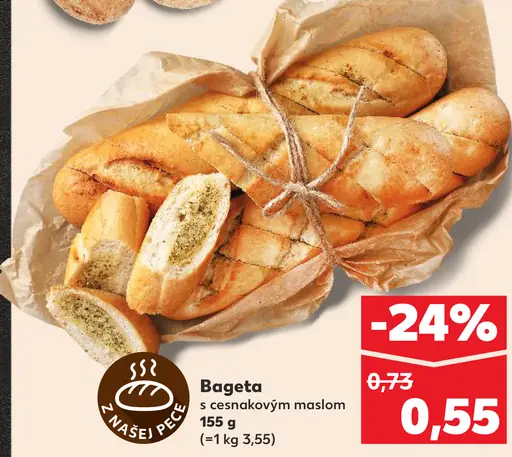 Bageta s cesnakovým maslom