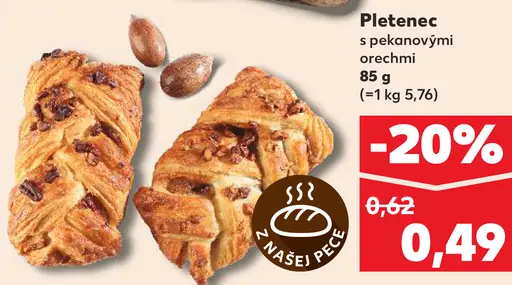 Pletenec s pekanovými orechmi