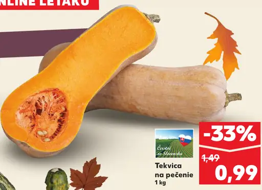 Tekvica na pečenie