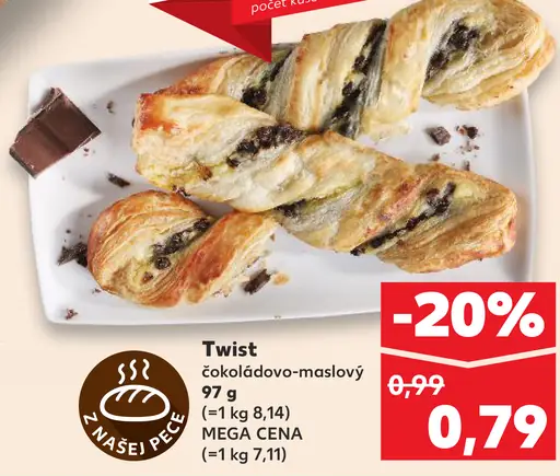 Twist čokoládovo-maslový