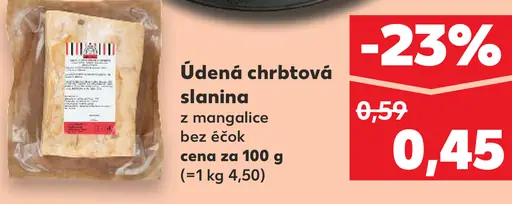 Údená chrbátová slanina z mangalice