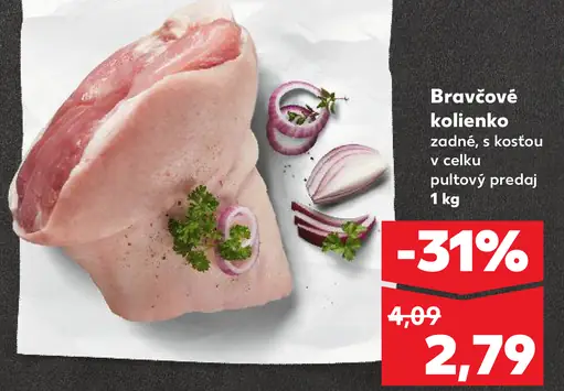 Bravčové kolienko zadné, s kosťou