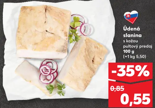 Údená slanina s kožou