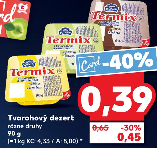 Termix tvarohový dezert