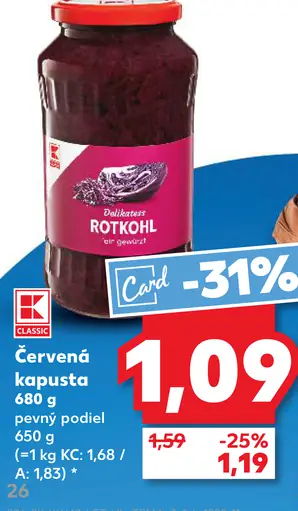 Dallmayr Rotkohl červená kapusta