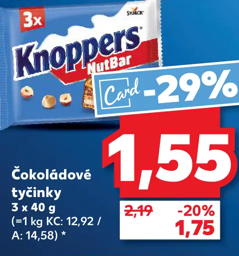 Knoppers Čokoládové tyčinky