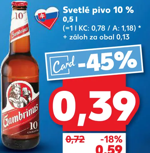 Svetlé pivo plechovka