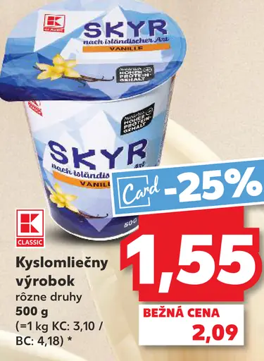 K-Classic Skyr Kyslomliečny výrobok
