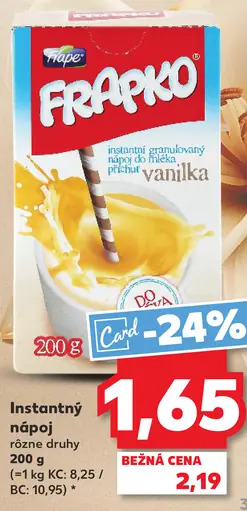 Frapko instantný nápoj s príchuťou vanilka