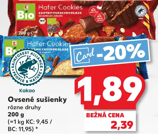 Hafer Cookies kakaové sušienky