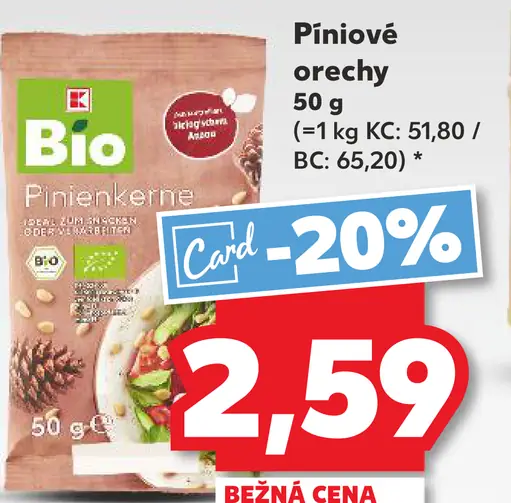 Bio Piniové orechy