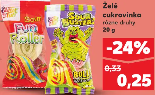 Sour Buster Želé cukrovinka