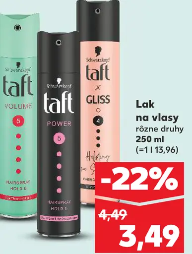 Taft lak na vlasy