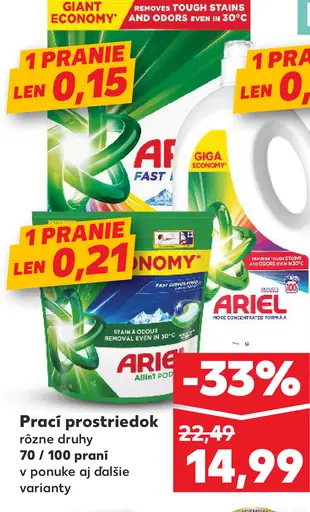 Ariel prací prostriedok