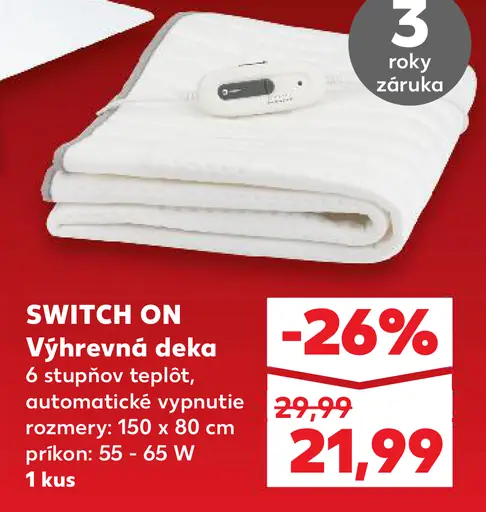 SWITCH ON Vyhrevná deka
