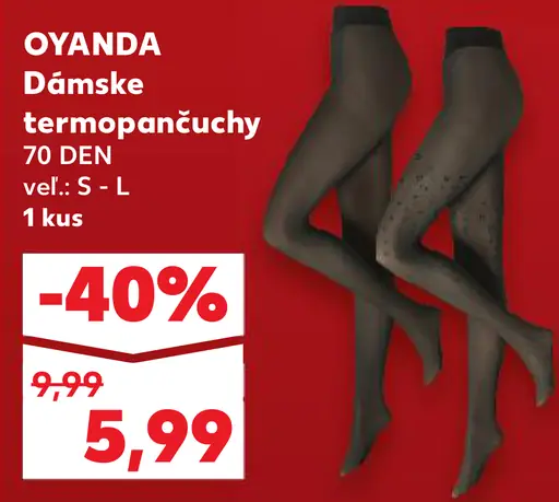 OYANDA Dámske termopančuchy 70 DEN