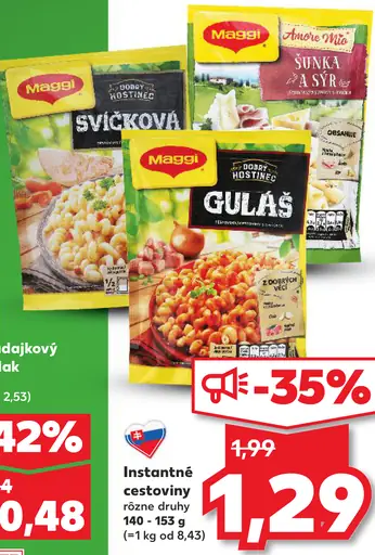 Maggi Instantné cestoviny rôzne druhy