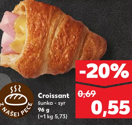 Croissant šunka - syr