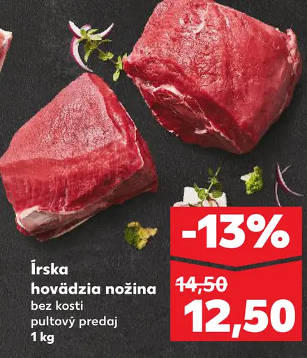 Írska hovädzia nozina bez kosti pultový predaj