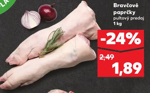 Bravčové paprčky pultový predaj