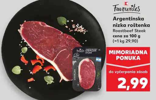 K-Favourites Argentínska nízka roštenka Roastbeef Steak