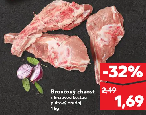 Bravčový chvost s krížovou kosťou