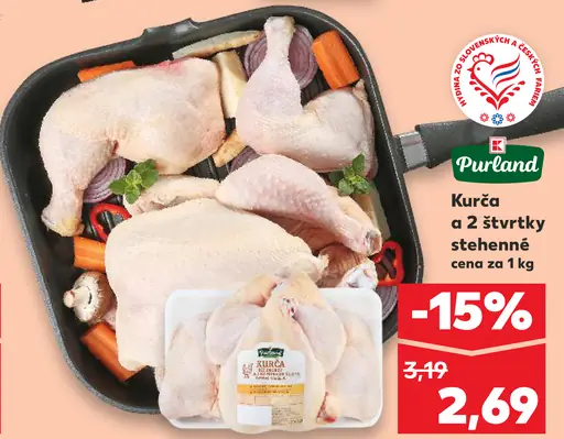 Kurča a 2 štvrťky stehenné